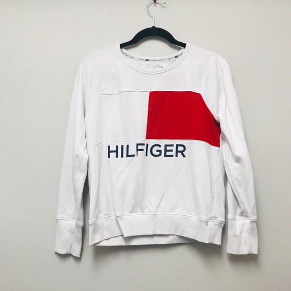 Tommy Hilfiger Sweaters - Tommy Hilfiger sport pullover white sweate…